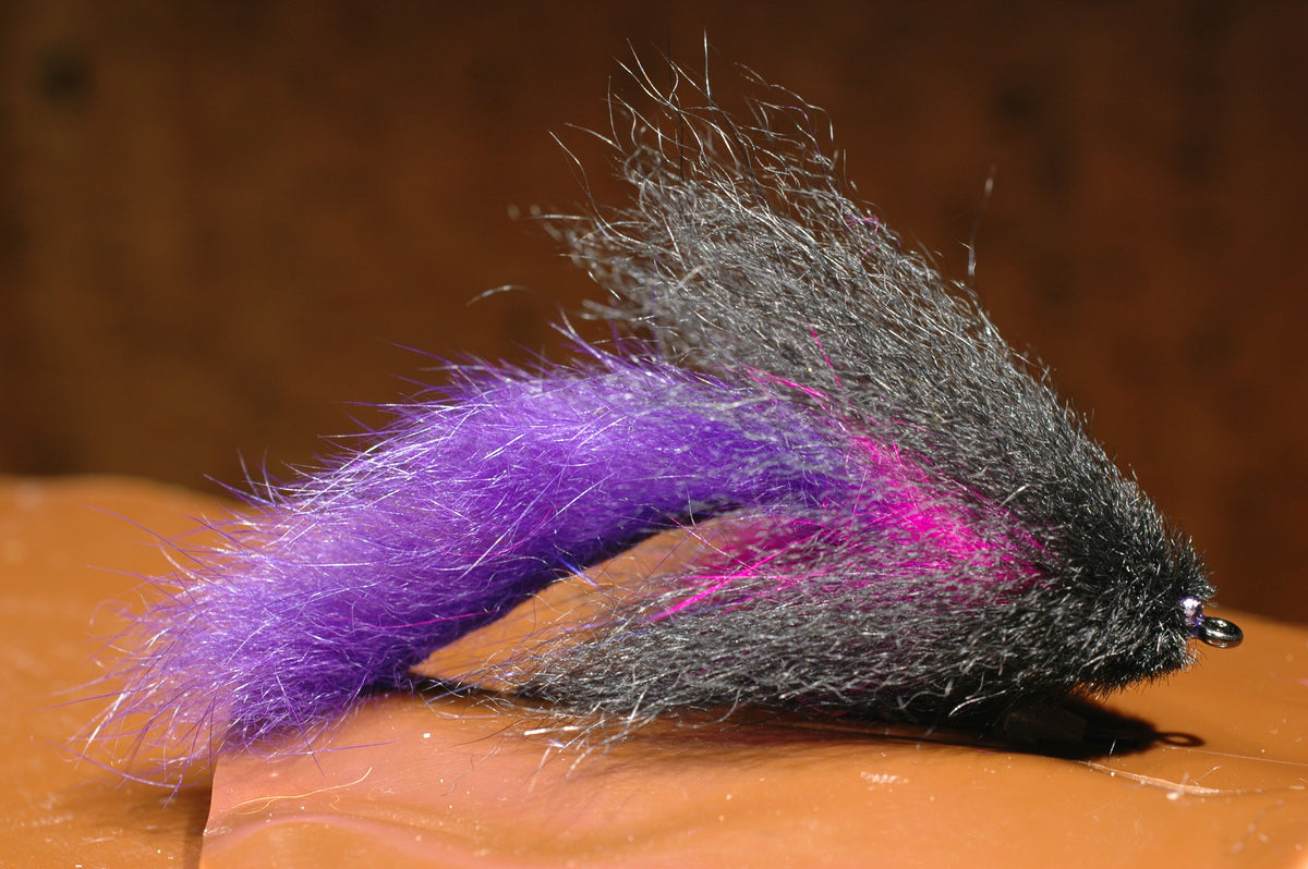 Fox Fur Tarpon Fly, black & purple